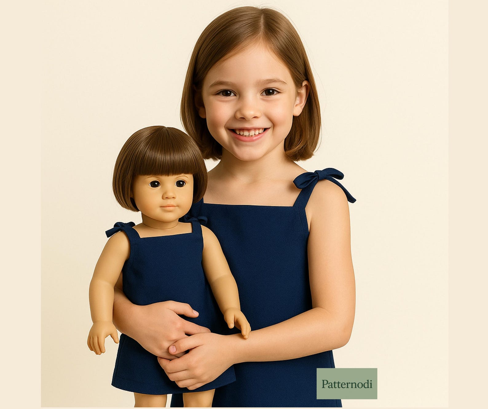 Girl Doll Dress PDF Sewing Pattern A4 Matching Sundress Tutorial ...