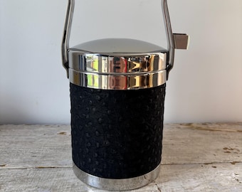 Secchiello per il ghiaccio vintage della Germania Ovest - Accessorio da bar in acciaio inossidabile stile metà secolo