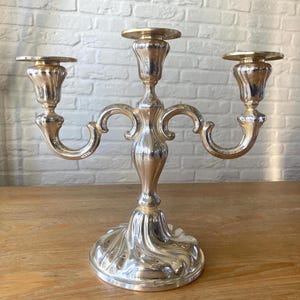 Vintage silver-plated candelabra by Quist from West Germany (1960s).