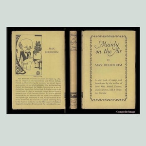 Max Beerbohm Mainly on the Air A Book of Second World War Era BBC Radio Broadcasts and Essays Vintage Book from 1947