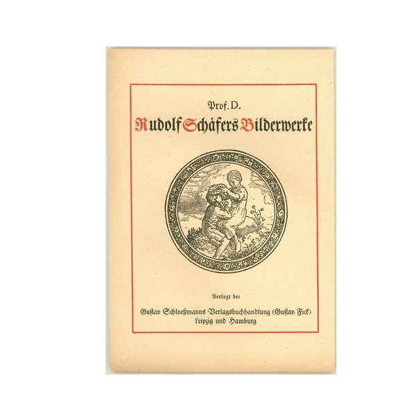 Catalogue of the Popular Art Works of Rudolf Schaefer, German Poular Artist, Rudolf Schaefer's Bilderwerke, circa 1931 Publisher's Flyer