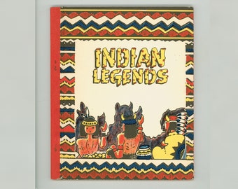 Indian Legends by Ruth Roche, Coloring by David B. Icove, 1944 First Printing Published by Action Play Books Vintage Children's Book