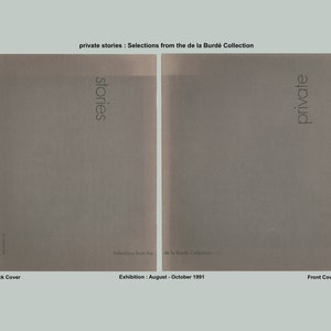 Catálogo da Exposição de Arte de 1991, Histórias Privadas, Seleções da Coleção de la Burdé, Com Carta Datilografada e Assinada de Roger de la Burdé