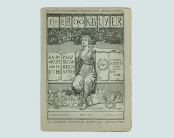 The Bookbuyer May 1896, Pieces on Lafcadio Hearn, Will Bradley, Father Tabb, Locker - Lampson, Kamataro Takeuchi, Antique Literary Magazine