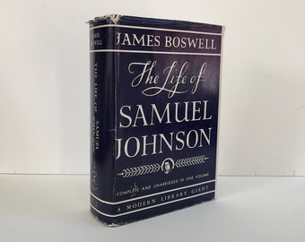 The Life of Samuel Johnson by James Boswell, Modern Library Giant G2, Issued 1963, Hardcover Format. This Edition OP
