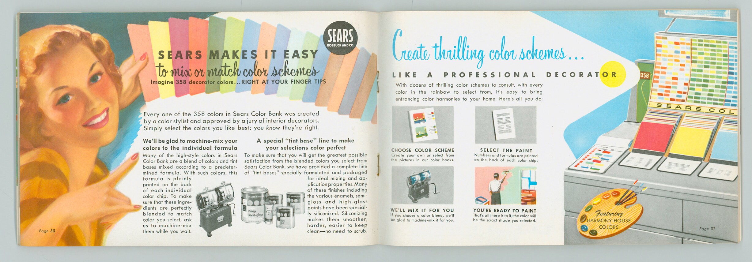 Sears Roebuck 1954 Cómo pintar con Master Mix Paint Home | Etsy