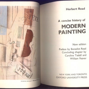 A Concise History of Modern Painting by Herbert Read 1974 Trade Paperback with Color Illustrations