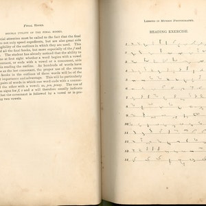 Lessons in Munson Phonography, Antique Shorthand Book, 1898 Vintage Book on Old Stenography System image 5