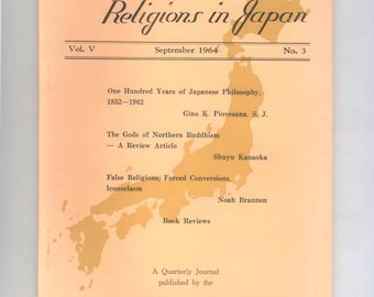 The Gods of Northern Buddhism, & 100 years of Japanese Philosophy in Contemporary Religions in Japan Quarterly September 1964  Vintage Book