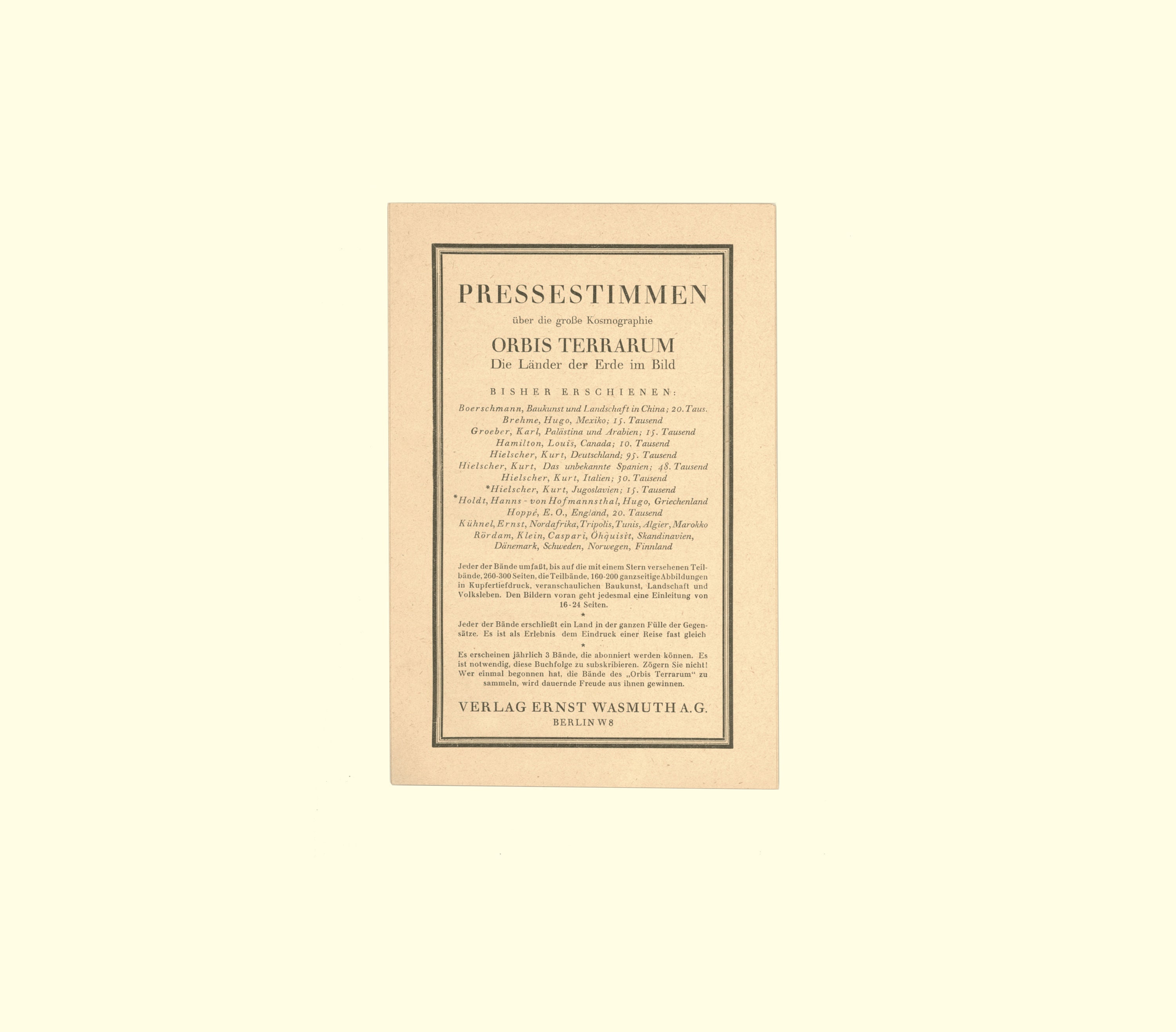 German Publisher S 1926 Promotional Fold Out Flyer For Etsy