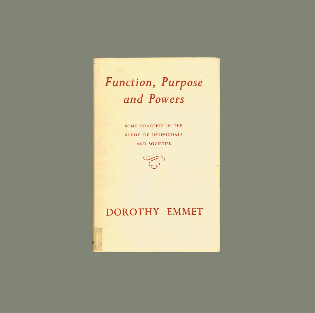 Function, Purpose and Powers: Concepts in the Study of Individuals ...