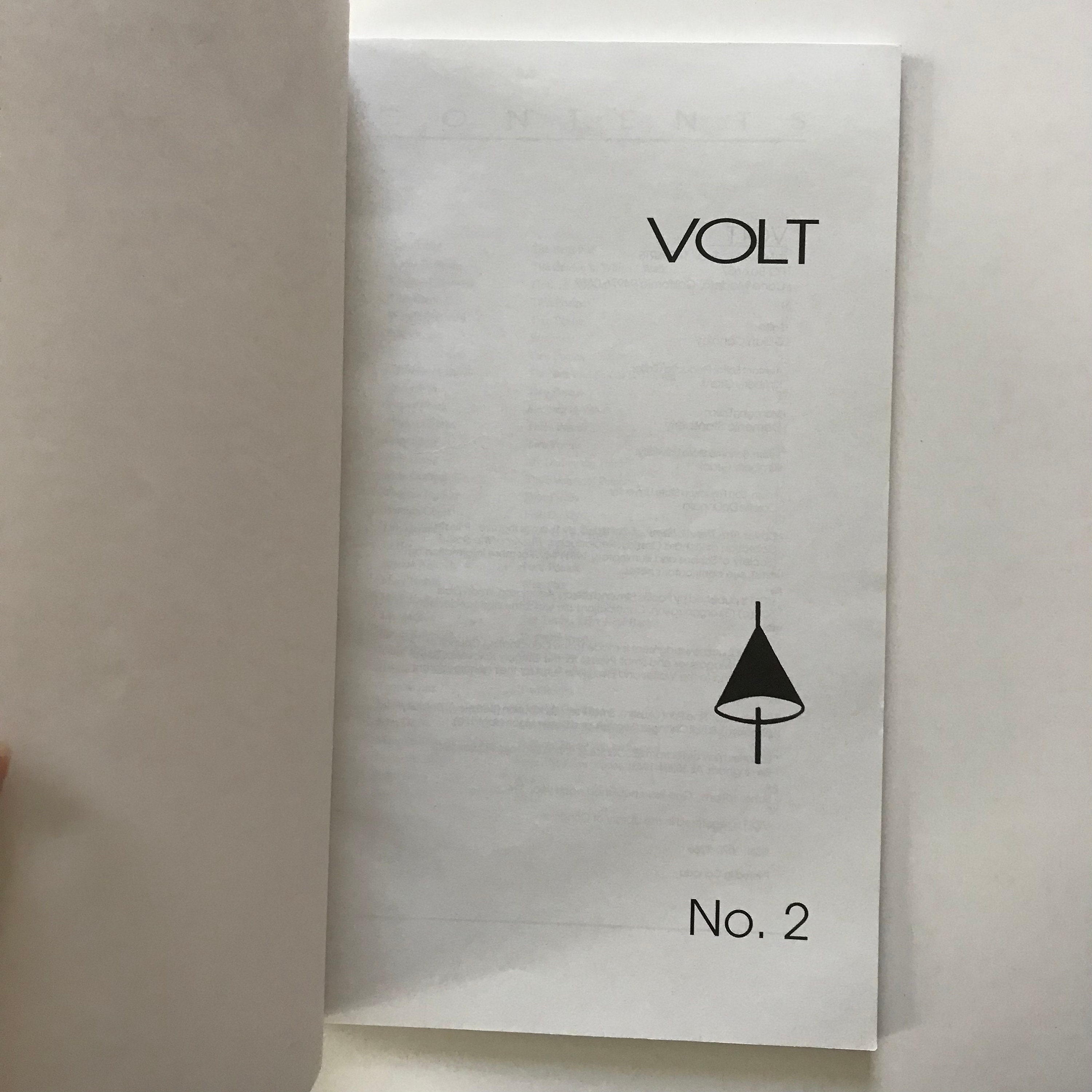 アート・デザイン・音楽 WERK MAGAZINES NO.2 Volt, a Magazine of the Arts, No. 2, 1995 - 1996. Vintage