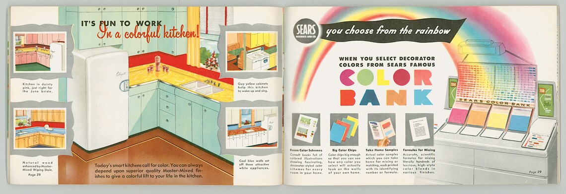 Sears Roebuck 1954 Cómo pintar con Master Mix Paint Home | Etsy