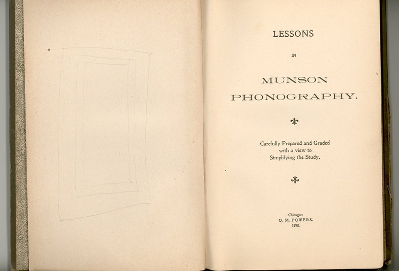 Lessons in Munson Phonography, Antique Shorthand Book, 1898 Vintage Book on Old Stenography System image 4