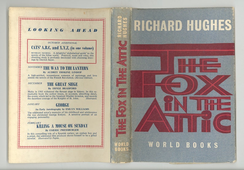 The Fox in the Attic A Novel by Richard Hughes, Reprint Society Hardcover Edition 1962 Vintage Book image 4