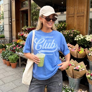 Comfort Colors 1717 Flo Blue, Streetwear Summer Lifestyle Tshirt Mockup