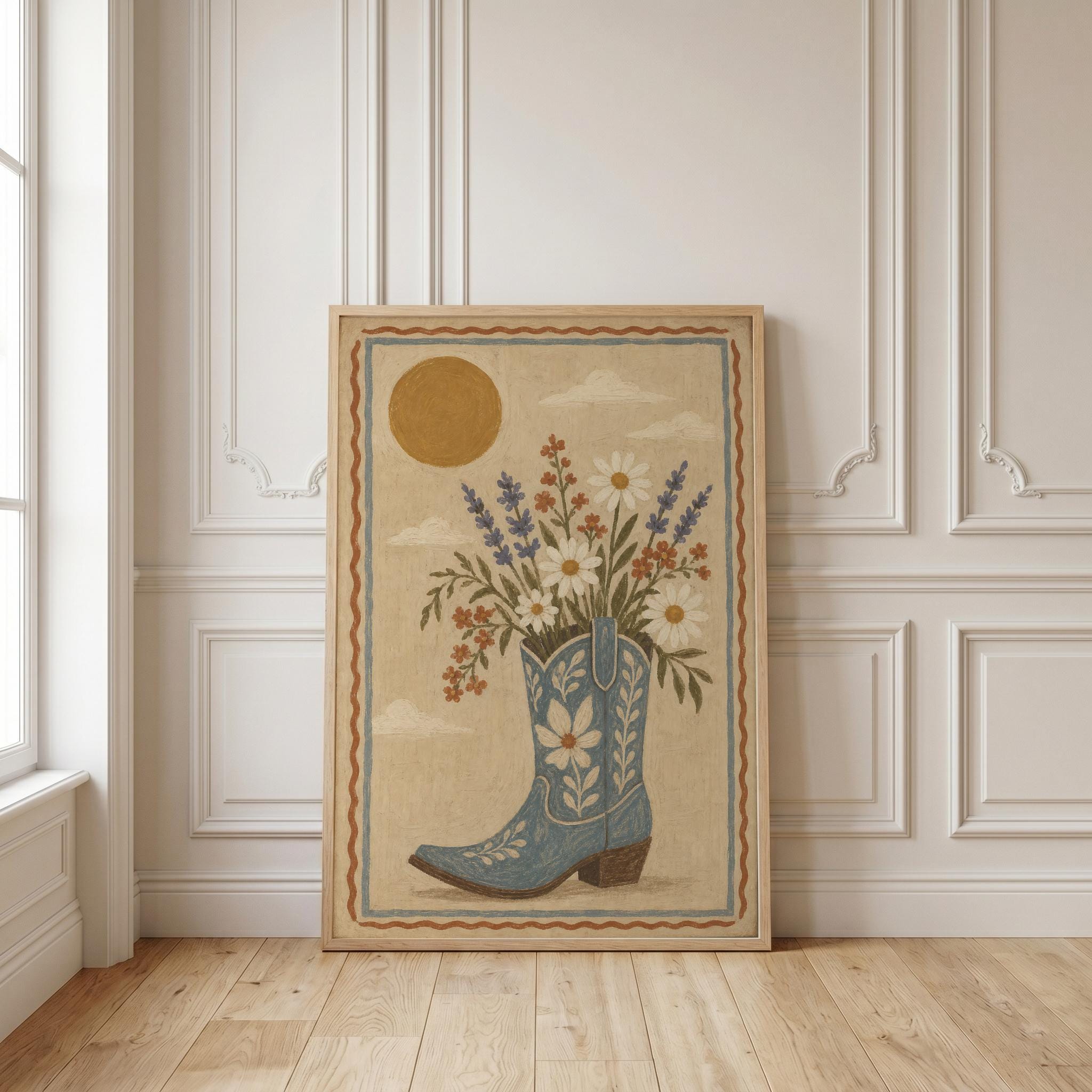 Vintage Wood Cowboy Boot - Etsy