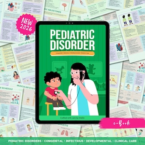 Komplett paket med pediatriska sjukdomar | Sjuksköterskeutbildning | Pediatriska anteckningar, NCLEX-guide, milstolpar, sjukdomar