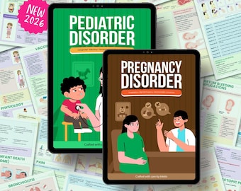 Pediatrics & Pregnancy Disorders Bundle | Maternal Health, Neonatal Care, Pediatric Nursing Notes, Coloring Book