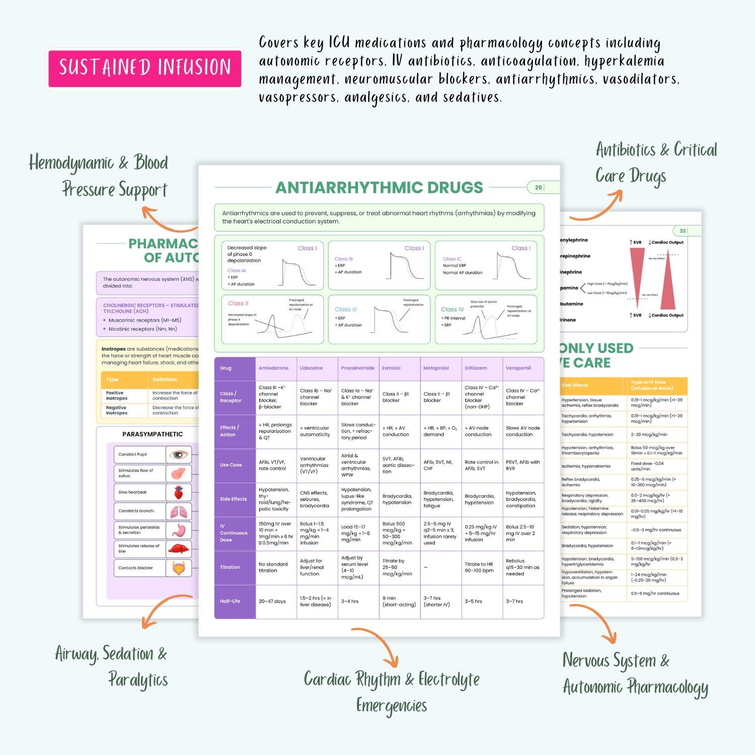 Icu Guide ICU Nursing Study Guide | ECG, Stroke, ICU Meds & Labs | Critical Care ...