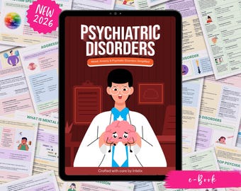 Psychiatric Disorders Notes | 15+ Mental Health Conditions | Anxiety Depression Bipolar Schizophrenia OCD PTSD