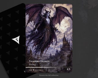 Token MTG  Vampire Demon (WB 4/3 Flying) - Todotokens - L1/28