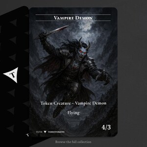 Token MTG  Vampire Demon (WB 4/3 Flying) - Todotokens
