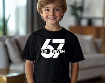 Camiseta juvenil Six Seven, camiseta infantil 6 7, camiseta Six Seven, camiseta 6 7, camiseta Six Seven, camiseta divertida con número, camiseta viral juvenil 6 7