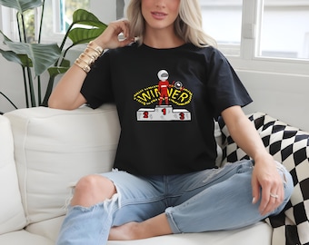 Winner Podium Black T-Shirt • Champion Racing Tee • Trophy Podium Graphic Shirt