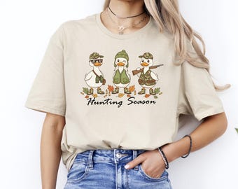 Hunting Season Shirt, Hunting Goose T-Shirt, Camo Hunting Season Shirt, Fall Hunting Shirt, Hunting Shirt, Funny Duck Hunting Season Tee
