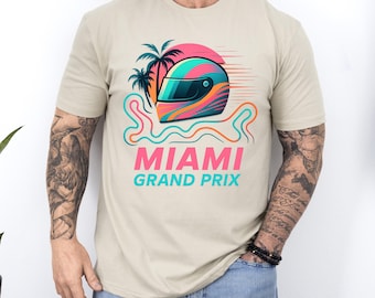 Miami Grand Prix 2025 Shirt – Retro Racing Palm Tree Tee, F1 Miami Race Day Unisex T-Shirt, Formula Fan Gift, Motorsport Graphic Top