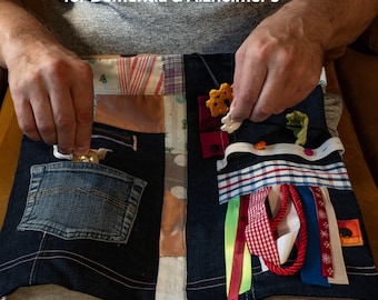 Handgemaakte sensorische fidgetmat • Dementie, alzheimer Activity Pad