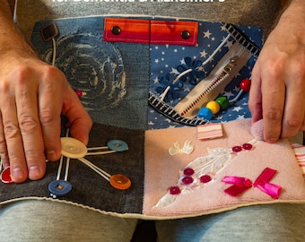 Handgemaakte sensorische fidgetmat • Alzheimer's Dementia Busy Hands Activity