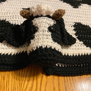 Baby Cow Blanket Black and White