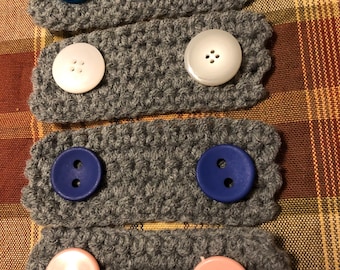 Crochet Sore Ear Saver Mask Holder/Strap  Set of Six