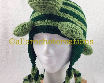 Turtle Hat in Shades of Green