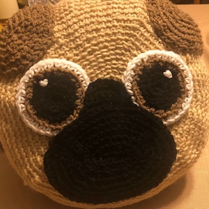 Crochet Pug Pillow
