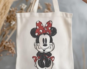 Mickey & Minnie Tote Bag, Magical Tote Bag, Mickey and Minnie Mouse, Disney World, Disney Cruise Gift, Disneyland Vacation Family Bag