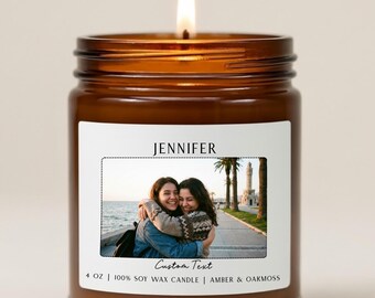 Personalized Scent Candle, Bridesmaid Proposal, Birthday Gift, Custom Photo Gift, Anniversary, Engagement, Graduation Gifts