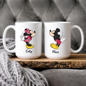 Personalized Mickey and Minnie Mug, Mickey Mouse Gift, Custom Name Coffee Cup, Valentines Day Mug, Disney Mug, Couple Gift for Disney Fans bild 7