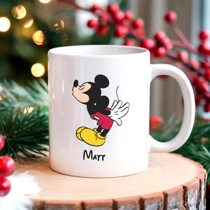 Personalized Mickey and Minnie Mug, Mickey Mouse Gift, Custom Name Coffee Cup, Valentines Day Mug, Disney Mug, Couple Gift for Disney Fans bild 6