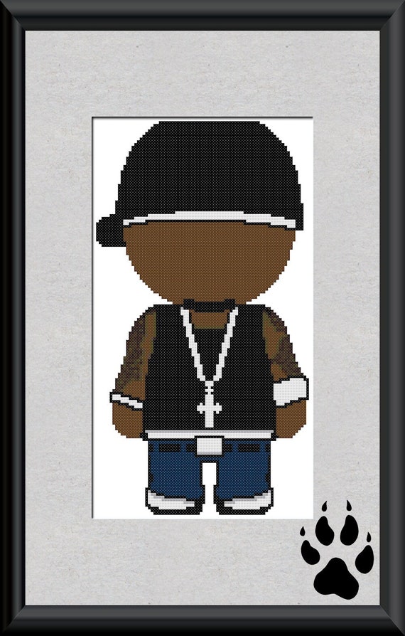 50 Cent, American Rapper, Digital Pattern, DIY Homemade Gifts, Printable  Pattern 