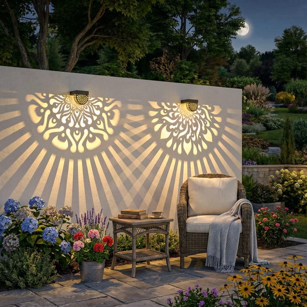 Natural Rhythm Solar Waterproof Outdoor LED Wall Light/Outdoor Decoration (6-pack)