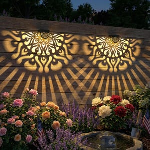 6-Pack Solar Fence Lights Outdoor Solar Step Lights Waterproof Wall/ Outdoor Decorative Natural Rhythm
