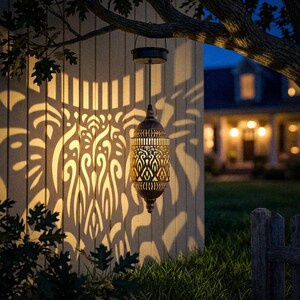SOLUSTRE Solar-Powered Pink Flower Chandelier – Outdoor Hanging Topiary Ball Light For Wedding, Garden, Patio
