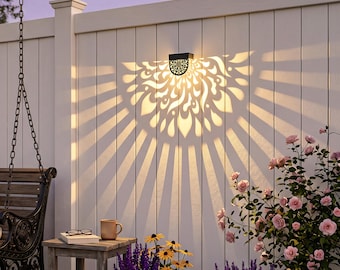 Blooming Flower Solar Powered Outdoor Waterproof LED Wall Lights / Outdoor Decorative Lights (Set of 6)