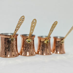 Personalized Hammered Copper Coffee Pot - Custom Engraved Turkish Coffee Maker - Handcrafted Copper Cezve - Unique Kitchen Gift for Coffee .