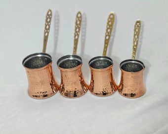 Personalized Hammered Copper Coffee Pot - Custom Engraved Turkish Coffee Maker - Handcrafted Copper Cezve - Unique Kitchen Gift for Coffee .