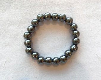 8 mm Hämatit Perlen Armband | Unisex Heilstein Schmuck