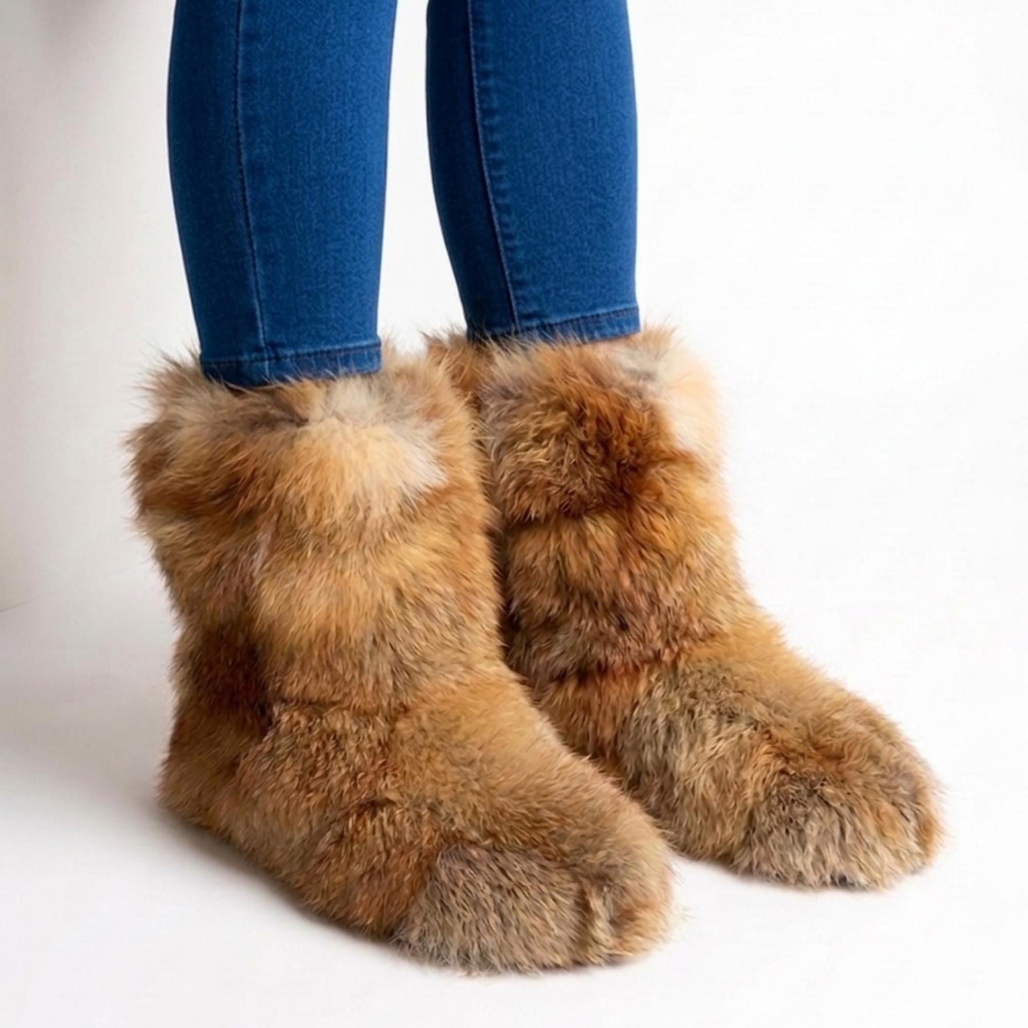 Fox Fur Boots - Etsy